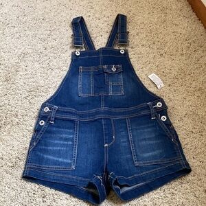 Arizona jean denim overall shorts size small